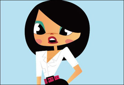 Vector Cartoon Women Workplace