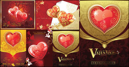 Romantic heart-shaped tread pattern vector material