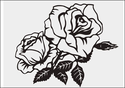 Rose pattern vector material