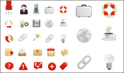 {red theme icon 2} vector material