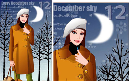 winter women Vector 4