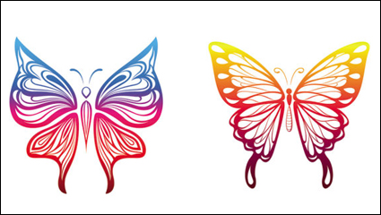 Butterfly paper cutting - vector
