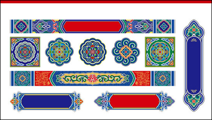 Richly ornamented vector material