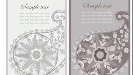 Nostalgic rustic decoration background card vector material -1