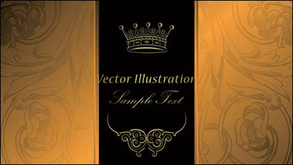 European gorgeous classic pattern background 03-- vector material