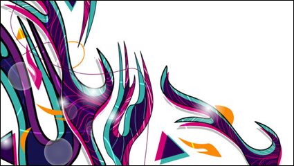 Beautifully colored line patterns 02 - vector