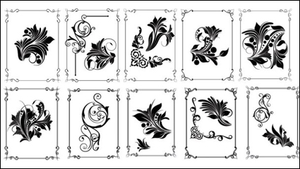 Fine pattern frame 01 - vector