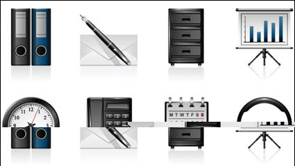 Office icons - vector