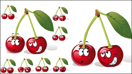 Cartoon fruit expression 05 - vector