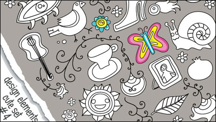 Lovely hand-painted graphics background vector material