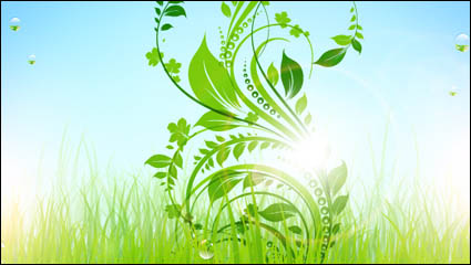 Grass green pattern 05 - vector 