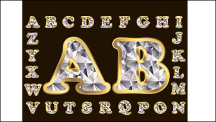 Diamond letters 01 - Vector material