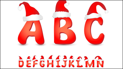 Cute Christmas letter 02 - vector material