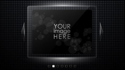 Glass texture border 04 - vector material