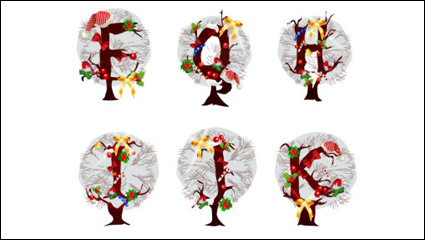 Christmas the letter tree 04 - vector material