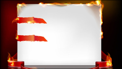 Flame burning paper effect 03 - vector material