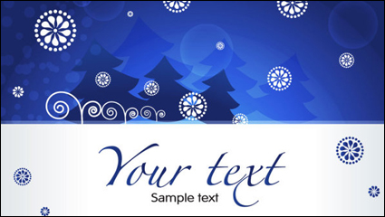 Christmas blue background 03 - vector