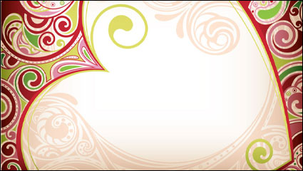 Heart-shaped border vector material -05