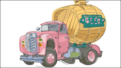 Hand-painted cartoon car -05