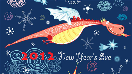 Cartoon dinosaur illustrator background 03 - vector material