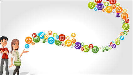 The cartoon characters Commerce vector material -3