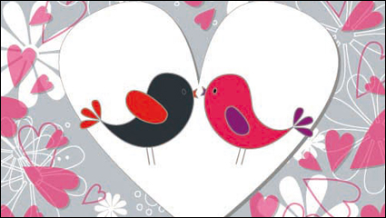 The romantic cartoon hand-painted illustrations 05 - vector material