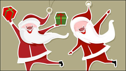 Cartoon Santa Claus tab 02 - vector material