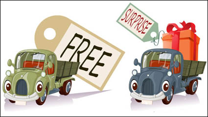 Cartoon trucks 05 - vector material