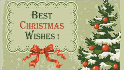 Beautiful Christmas background 01 - vector material