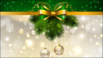 Christmas decoration background 04 - vector material