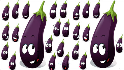 Cartoon vegetables expression 02 - vector material