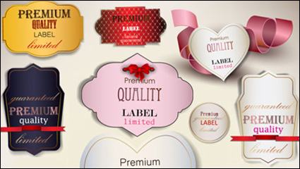 Exquisite upscale tags 001 - vector material