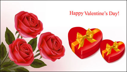 Valentine background 04 - vector material