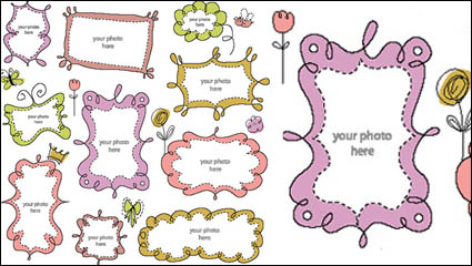 Cartoon cute lace 01 - vector material