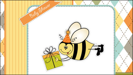 Cartoon children card 01 - vector material