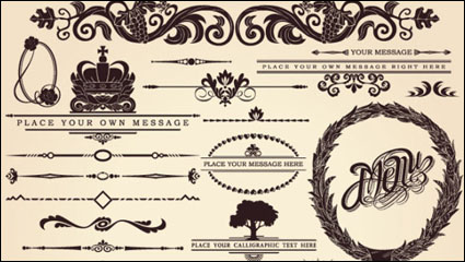 European lace pattern 01 - vector material