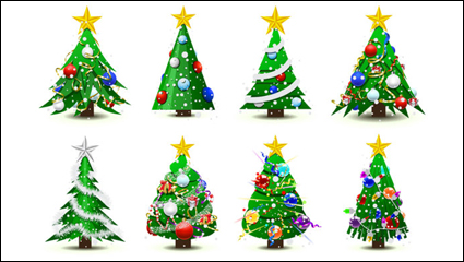 Gorgeous Christmas tree - vector material