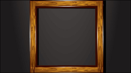 Vintage wood frame 04 - vector material