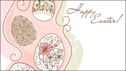 Hand-painted Easter pattern 01 - vector material