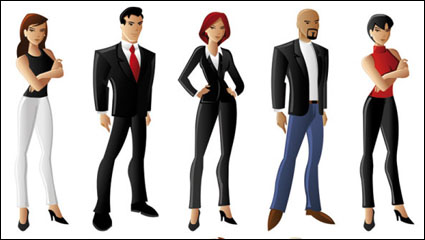 Cartoon characters 02 white-collar workers - vector material