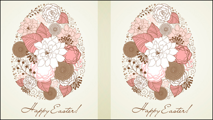 Hand-painted Easter pattern 04 - vector material