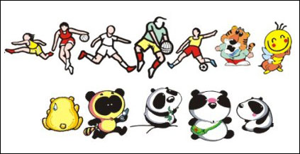 Shinkichiro daily necessities, such as figures of animals vector