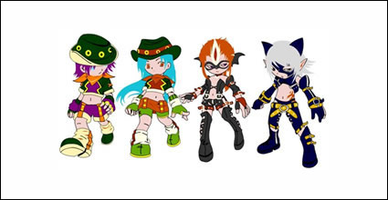 Heroic figures vector