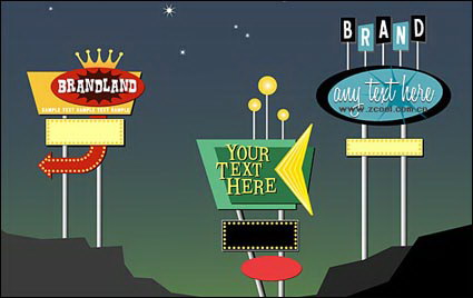 Cartoon Guidepost Vector Material