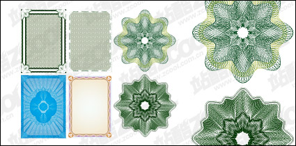 Vector style security lines texture material-6