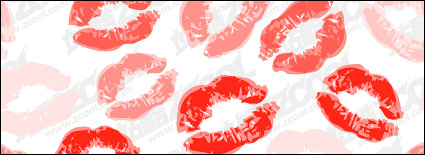 Vermilion tiled background material vector