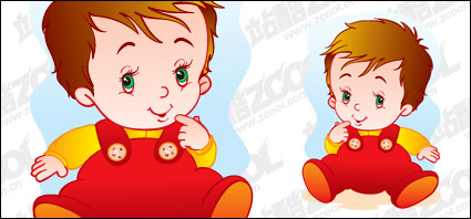 Cute baby vector material-2