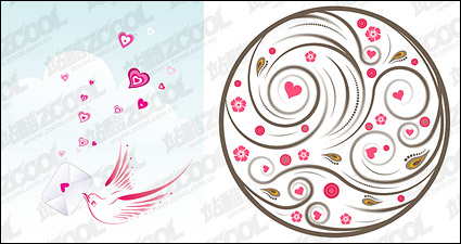 heart-shaped theme of the vector material