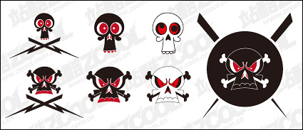 Vector lovely skull material