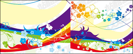 bright little flowers vector